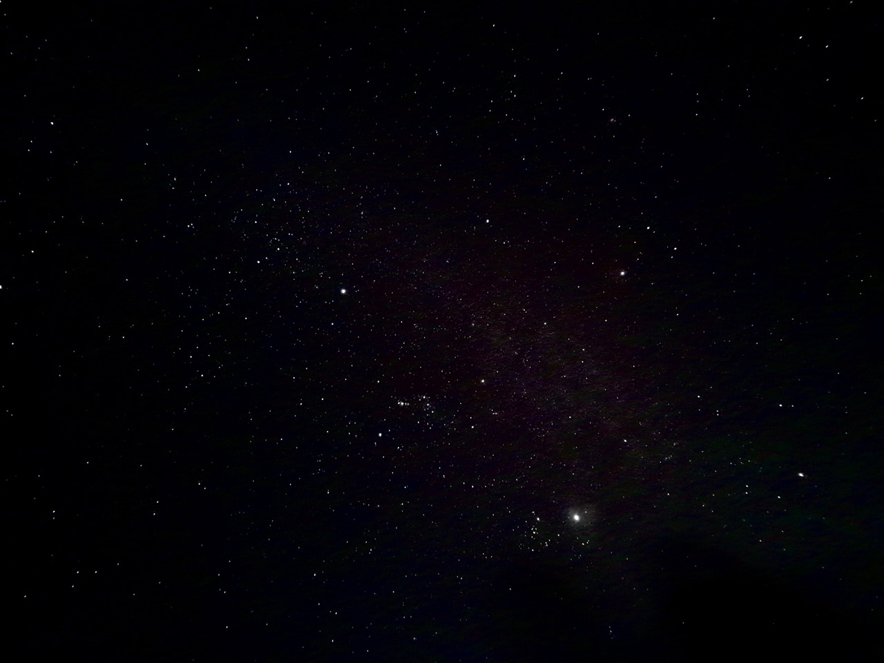 The Milky Way over the bay, shot from the end of the pier